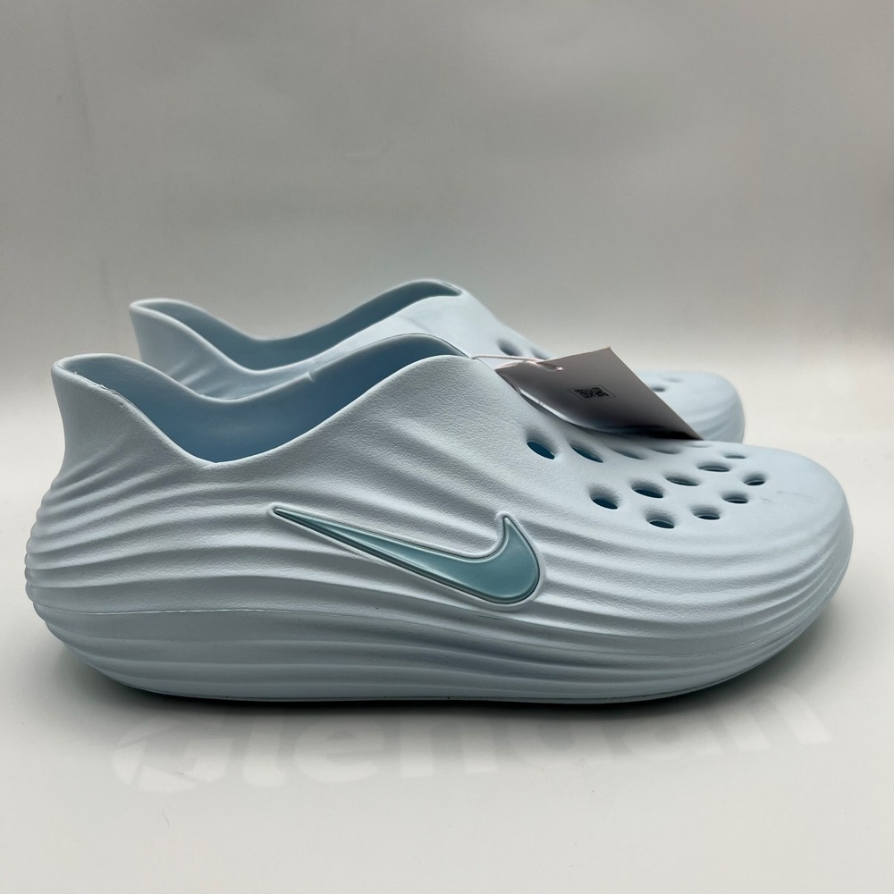 Nike ReactX Rejuven8 GS Shoes Kids 7Y Glacier Blue Slip On Perforated Clogs